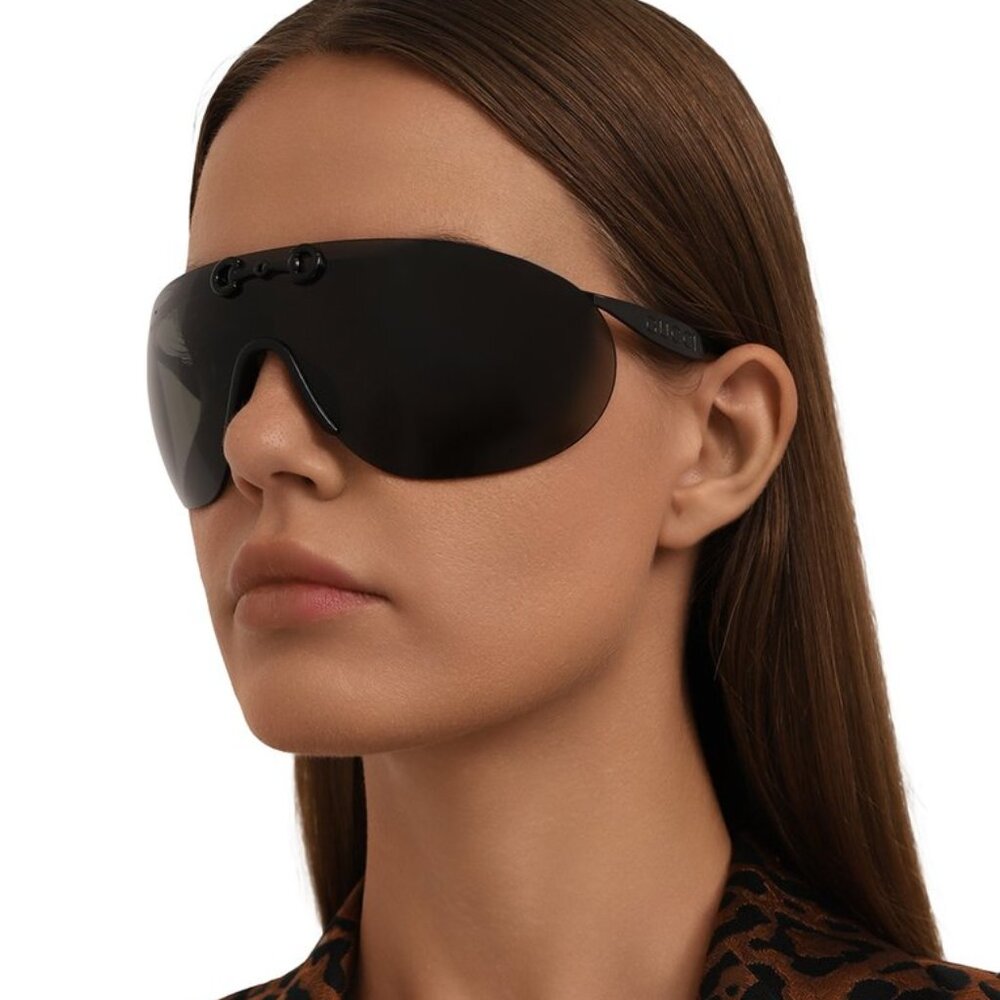 NEW GG1656S 001 GUCCI SHIELD MASK SUNGLASSES GUCCI